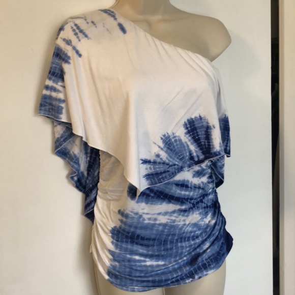 NWT Boston Proper tie dye one shoulder top, Small - Picture 2 of 14